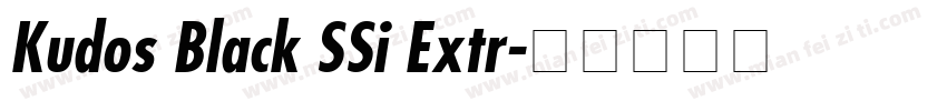 Kudos Black SSi Extr字体转换